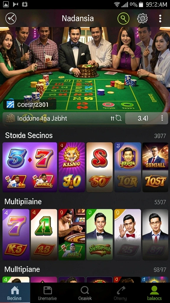 Screenshot menunjukkan interaksi pemain dengan dealer live.