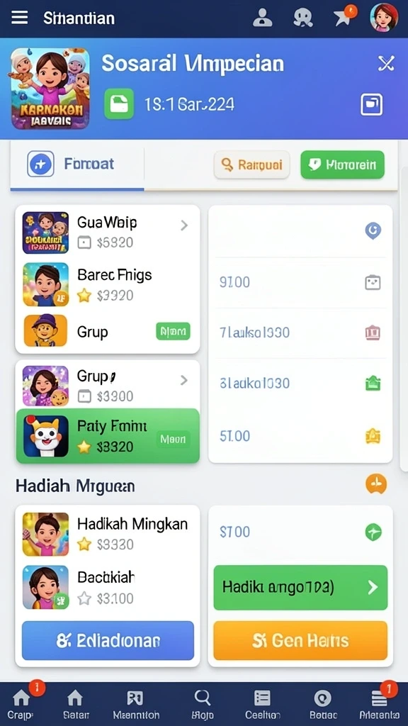Tampilan awal game yang menarik dan interaktif.