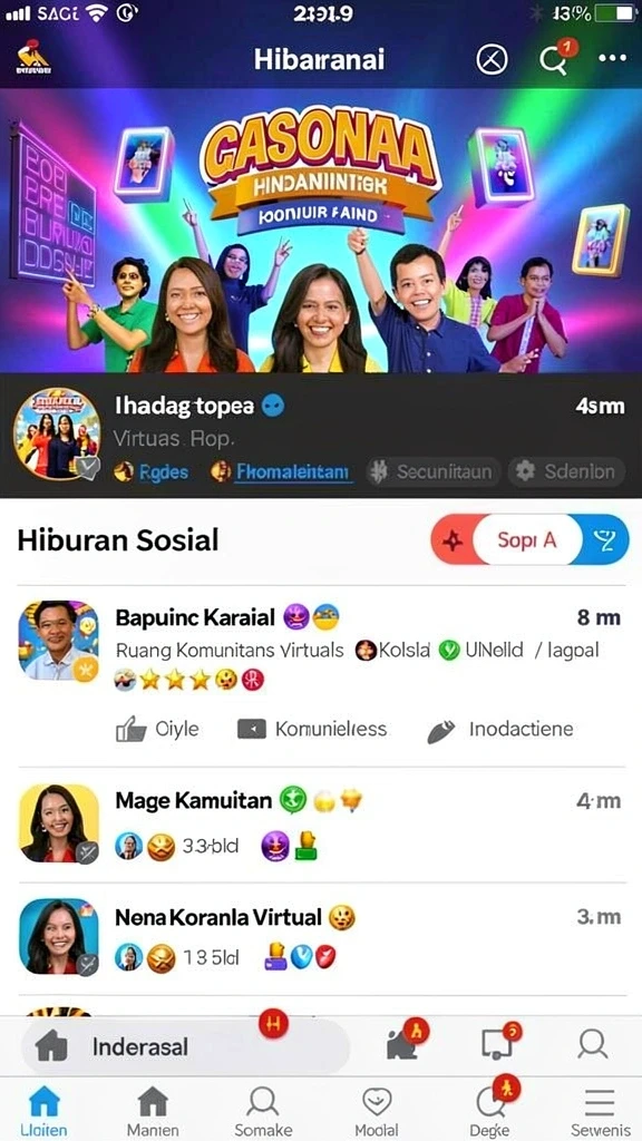 Tampilan awal aplikasi GB777 yang menarik.
