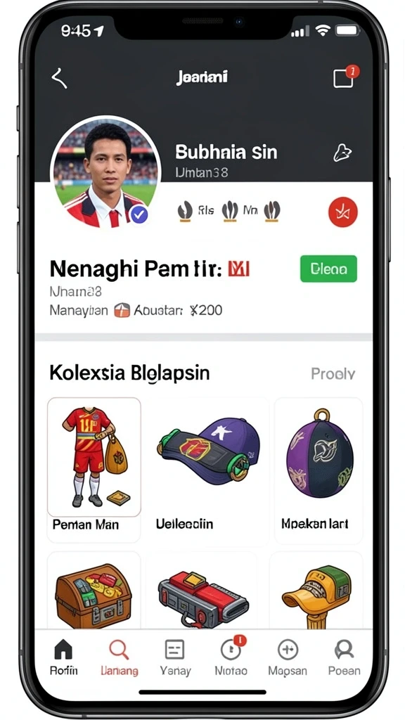 Tampilan antarmuka SENSATIONAL77 yang menarik.