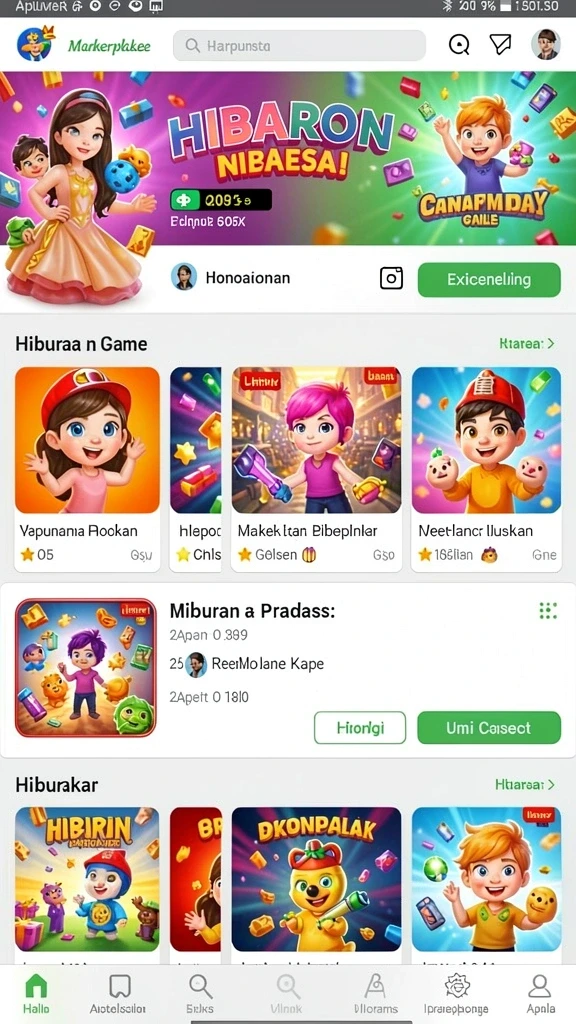 Screenshot menunjukkan antarmuka pengguna yang menarik.