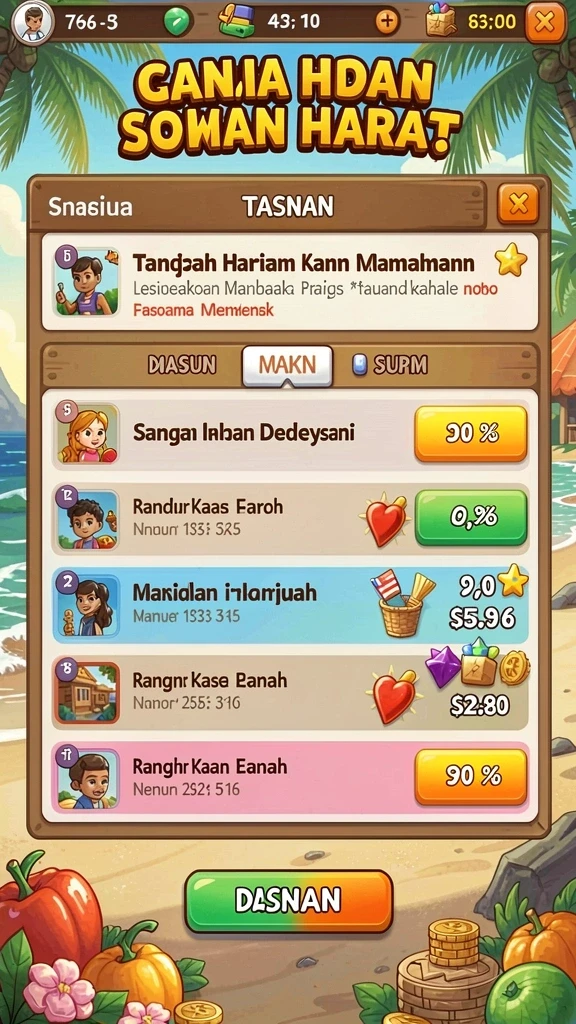 Tampilan antarmuka yang user-friendly dan mudah dipahami.